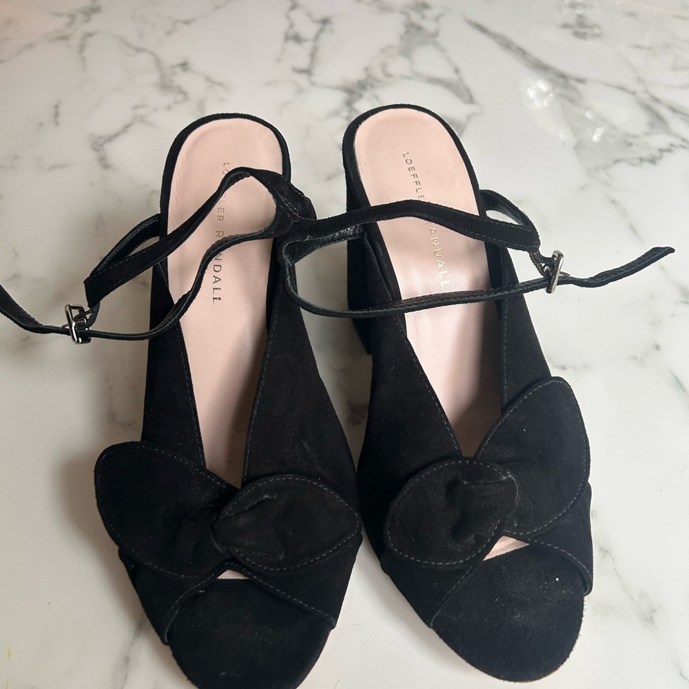 Loeffler Randall Black Women's Heeled Sandals - Picture 2 of 5